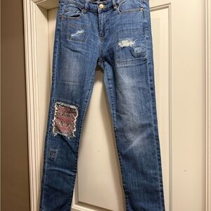 Joe Fresh Distressed Skinny Jeans in Blue